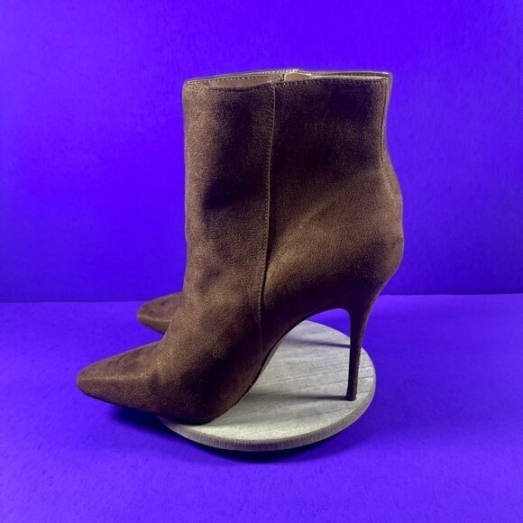Jessica Simpson Women's Brown Chelsia Microsuede Ankle Boots Shoe Size 10-NEW - Picture 3 of 10